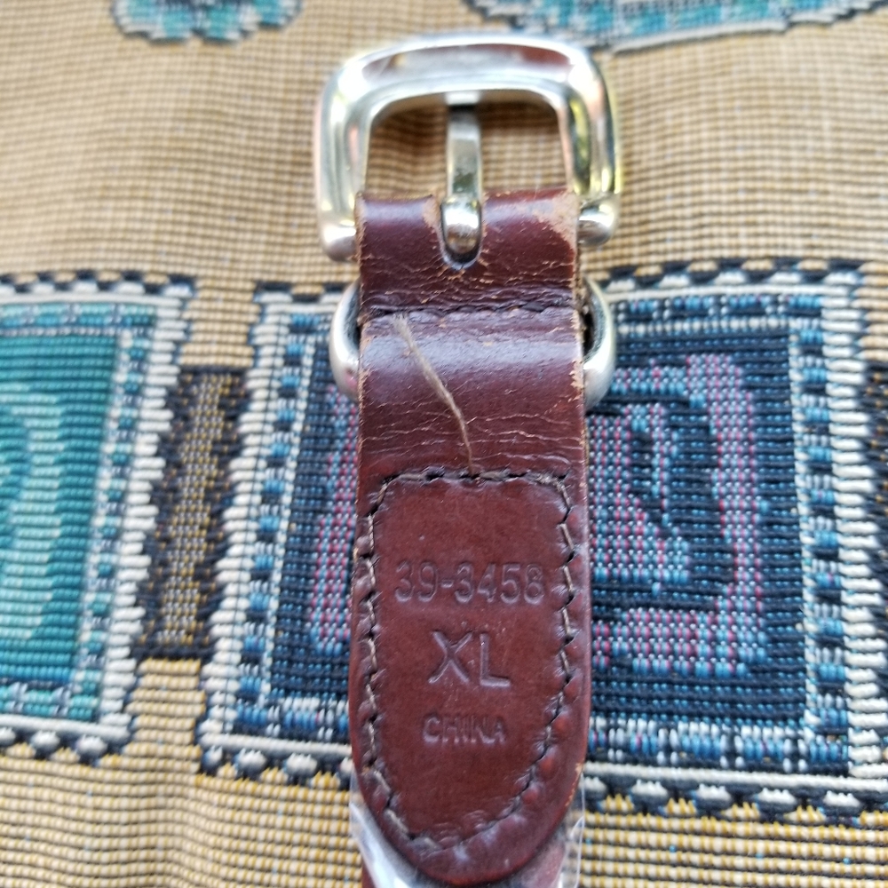 Vintage braided leather belt XL - Picture 2 of 4